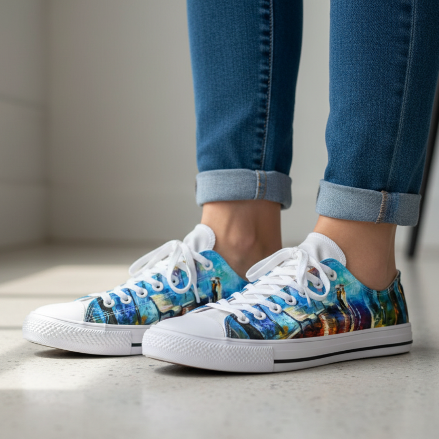 Abstract Streetlight Casual Sneakers