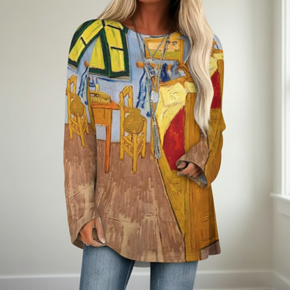 Van Gogh-Inspiriertes Langarmshirt