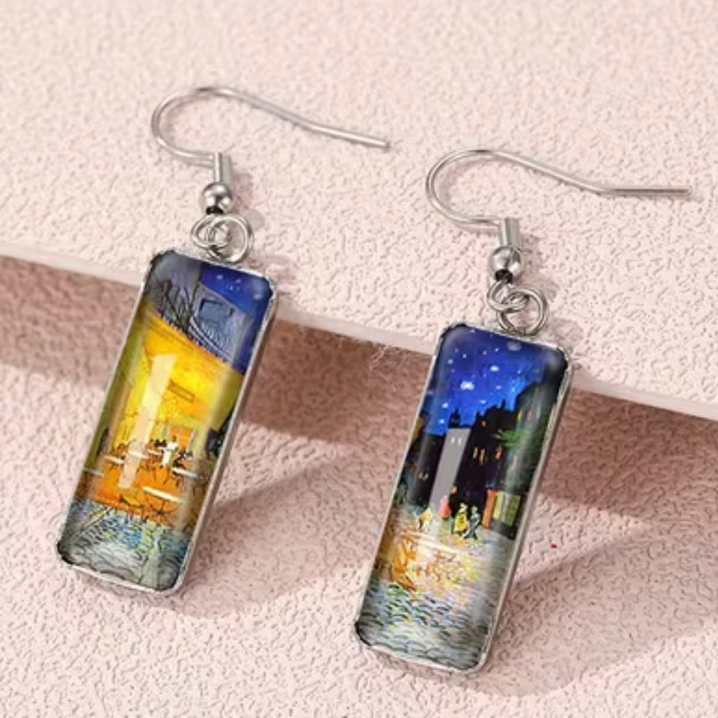 Boucles d'Oreilles Crochet Élégantes Inspirées de Van Gogh